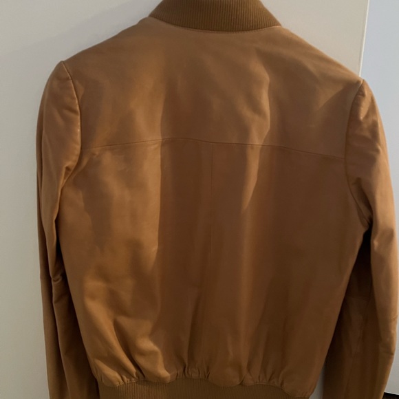 Hugo boss leather jacket light brown - Picture 3 of 11